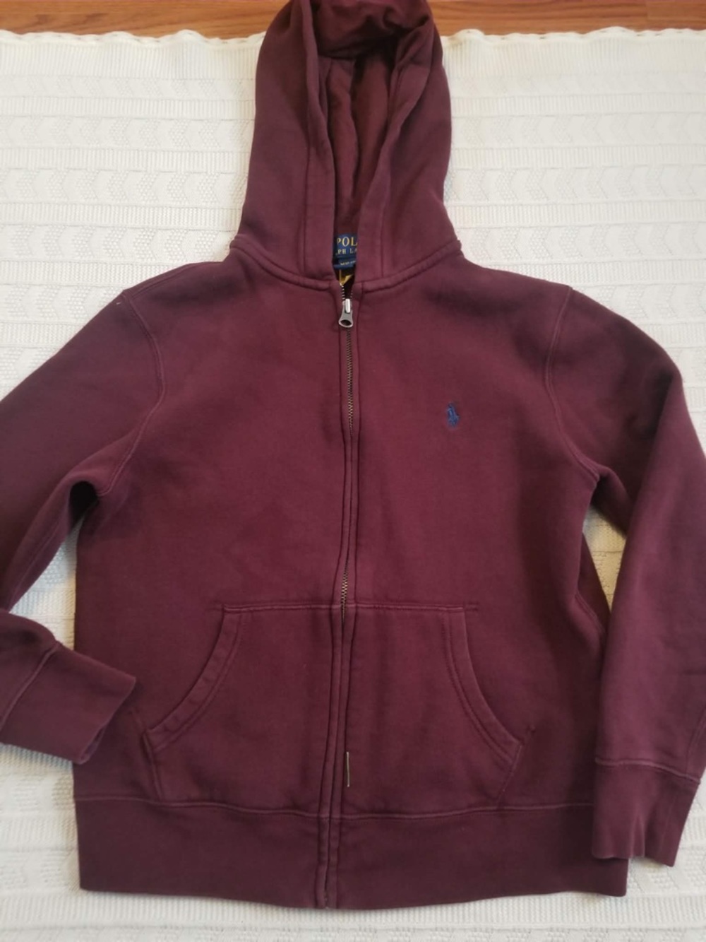 Polo by Ralph Lauren Kids Maroon & Gray Zip-Up Hoodie
